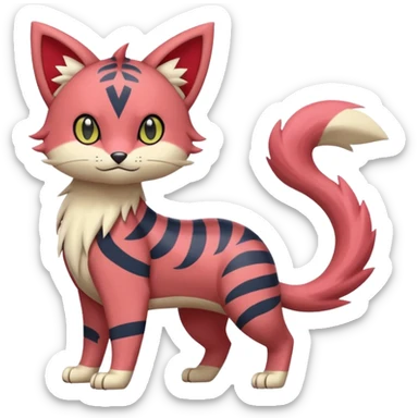 Liepard-Linoone-Litten-Skitty-Pokémon-fusion-creature (full body) sticker