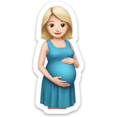 pregnant lady  sticker