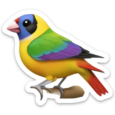 gouldian finch sticker