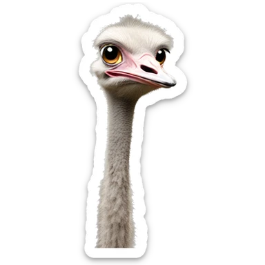 Ostrich standing right sticker