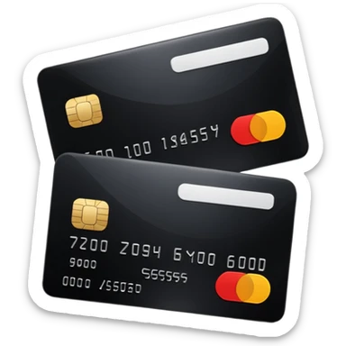 black credit card, no text sticker
