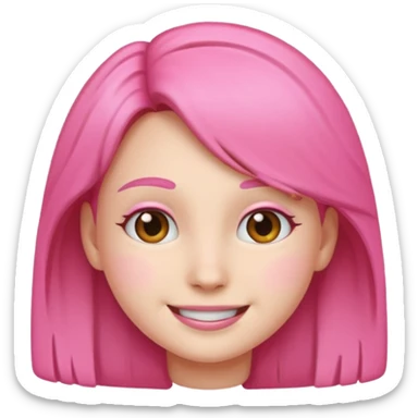 make me a discord emoji saying im just a girl make it pink sticker