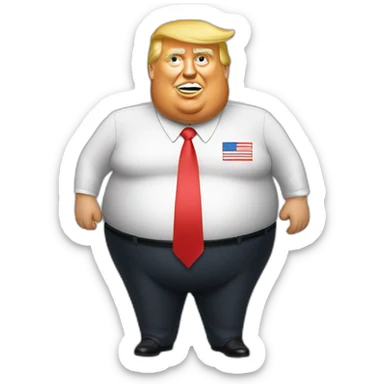 Trump-fat-with-saussage sticker