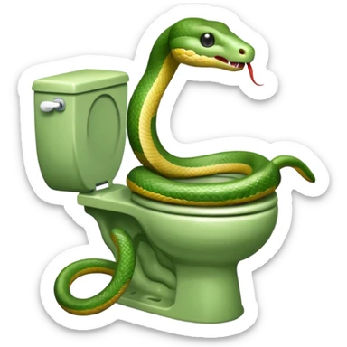 Snake toiolet  sticker