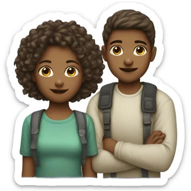 3 siblings 1 boy 2 girls  sticker