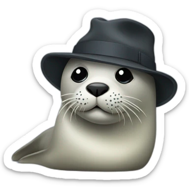 seal with hat sticker