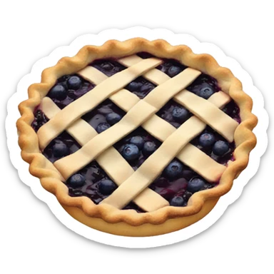 Blueberry pie sticker
