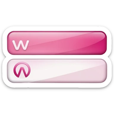mix light pink dark pink and white girly internet seach bar with www. logo sticker