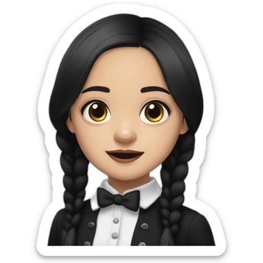 jenna ortega as wednesday from addams family sticker