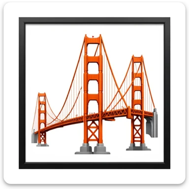 Golden Gate Bridge 🌉 in frame sticker