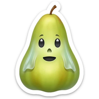 A pear ghost  sticker