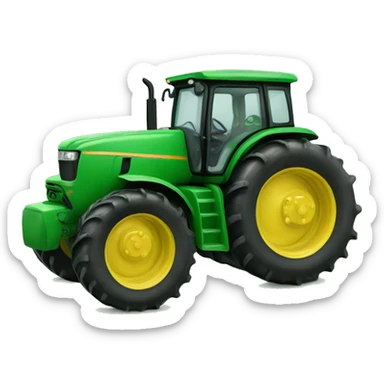 Green tractor sticker