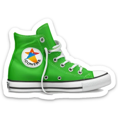 green platform high top converse sticker