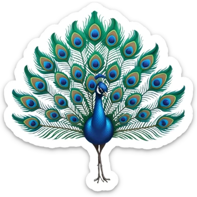 Peacock feather emoji sticker