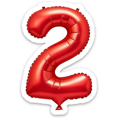 Number 4 birthday balloon  sticker
