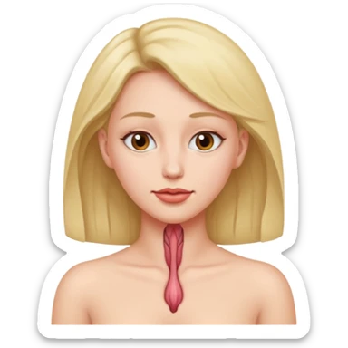  Woman necked bending over showing vagina sticker