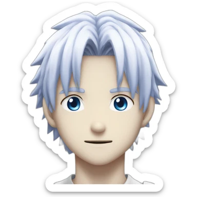 Killua hunter x hunter with blue eyes sticker