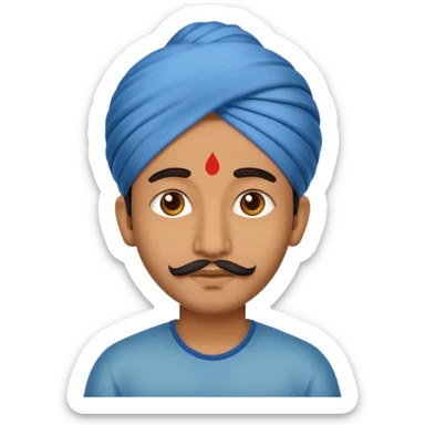 Indian man 25 years old  sticker