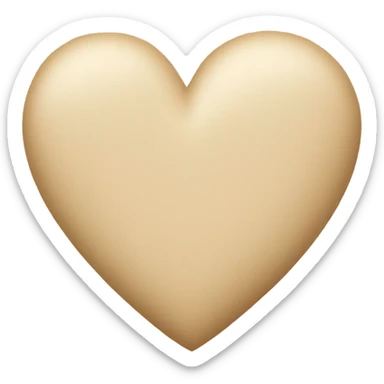beige heart sticker