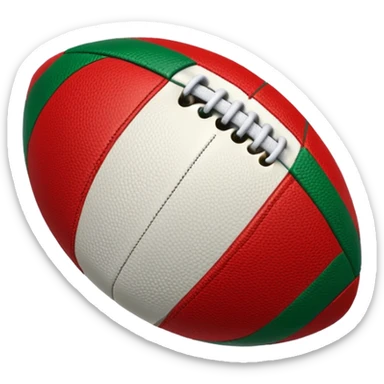 christmas rugby ball sticker
