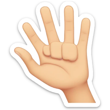 Hand Showing 'I Love You' Sign sticker