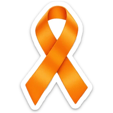 Orange ribbon awareness  sticker