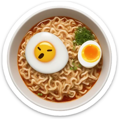 spicy ramen with soft boiled egg sticker