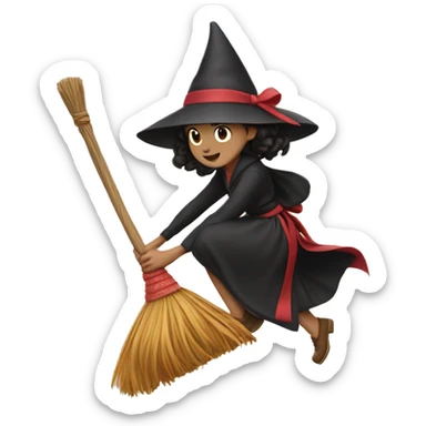 Kiki delivery services on her broom sticker