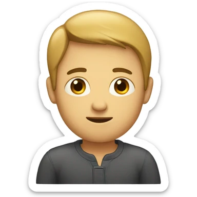 Person with his hands on his shoulder sticker