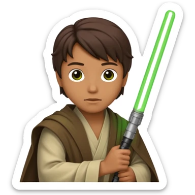Ios 18, starwars green lightsaber jedi  sticker