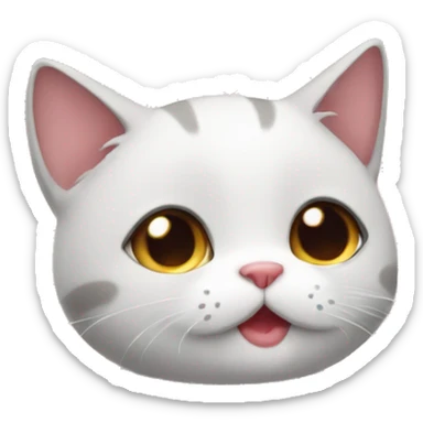 Cute cat hearts sticker