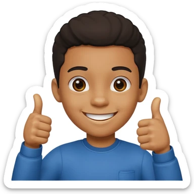 Creat light black kid with this "👍" reaction sticker