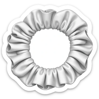 white scrunchie sticker