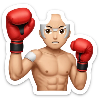 Saitama red hand punch with a boxing glove sticker