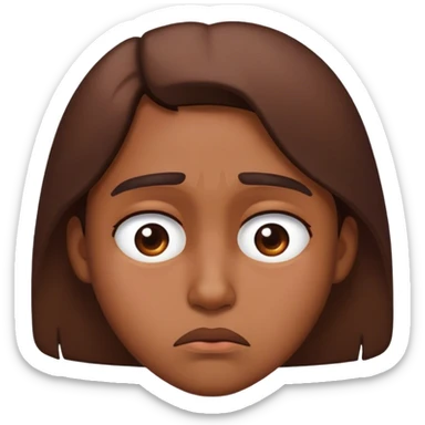 Sad disappointed face sticker