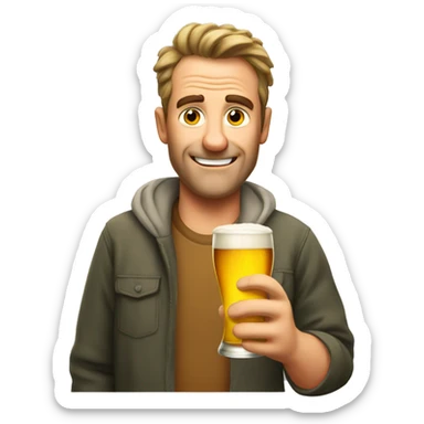 Australian dad drunk with beer sticker