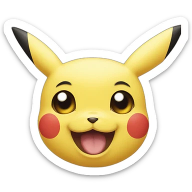 Pikachu face sticker