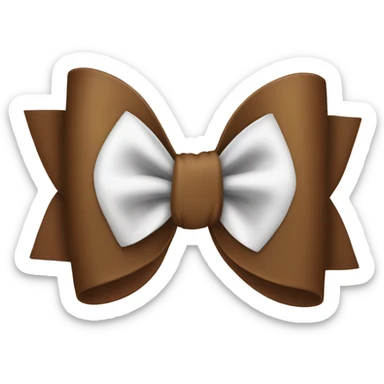 brown bow sticker