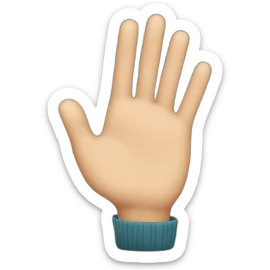 Person saying stop it to a compliment with a hand gesture sticker