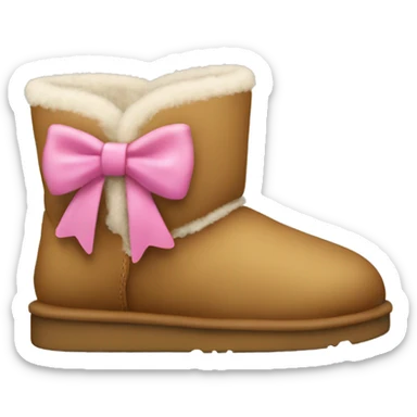 Mini uggs with a bow on the back sticker