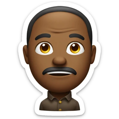 Man Defending a piece of poop emoji sticker