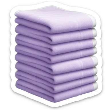 Light purple stacked towels sticker
