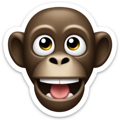 affe mit hände vor dem mund sticker