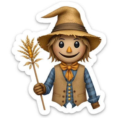 Scarecrow on stick sticker