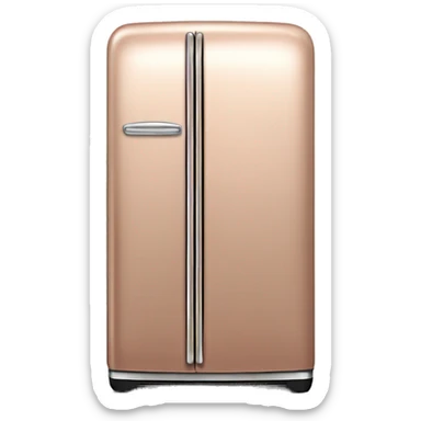 Realistic rose gold Retro vintage fridge. sticker
