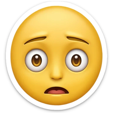 emoji with a face grimacing and eyes squinting sticker