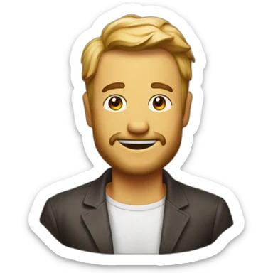 Eddie buvant une biere sticker