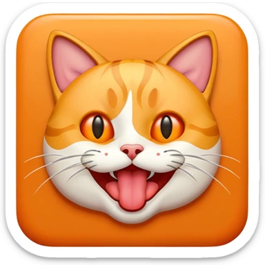 cat emoji with tounge sticking out sticker
