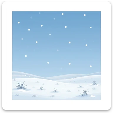 Crystal Snow from the sky sticker