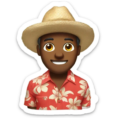 Buckeye in a Hawaiian shirt  sticker